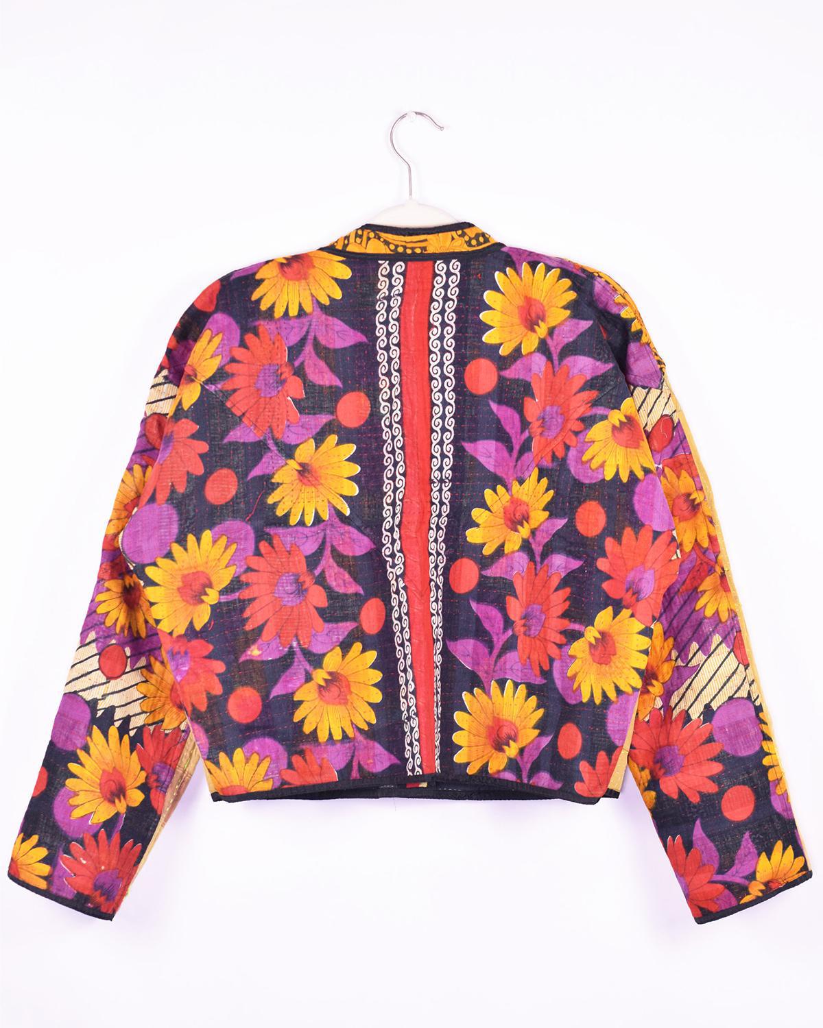 Txtile Sofie Kiara Quilted Reversible Patchwork Kantha Jacket