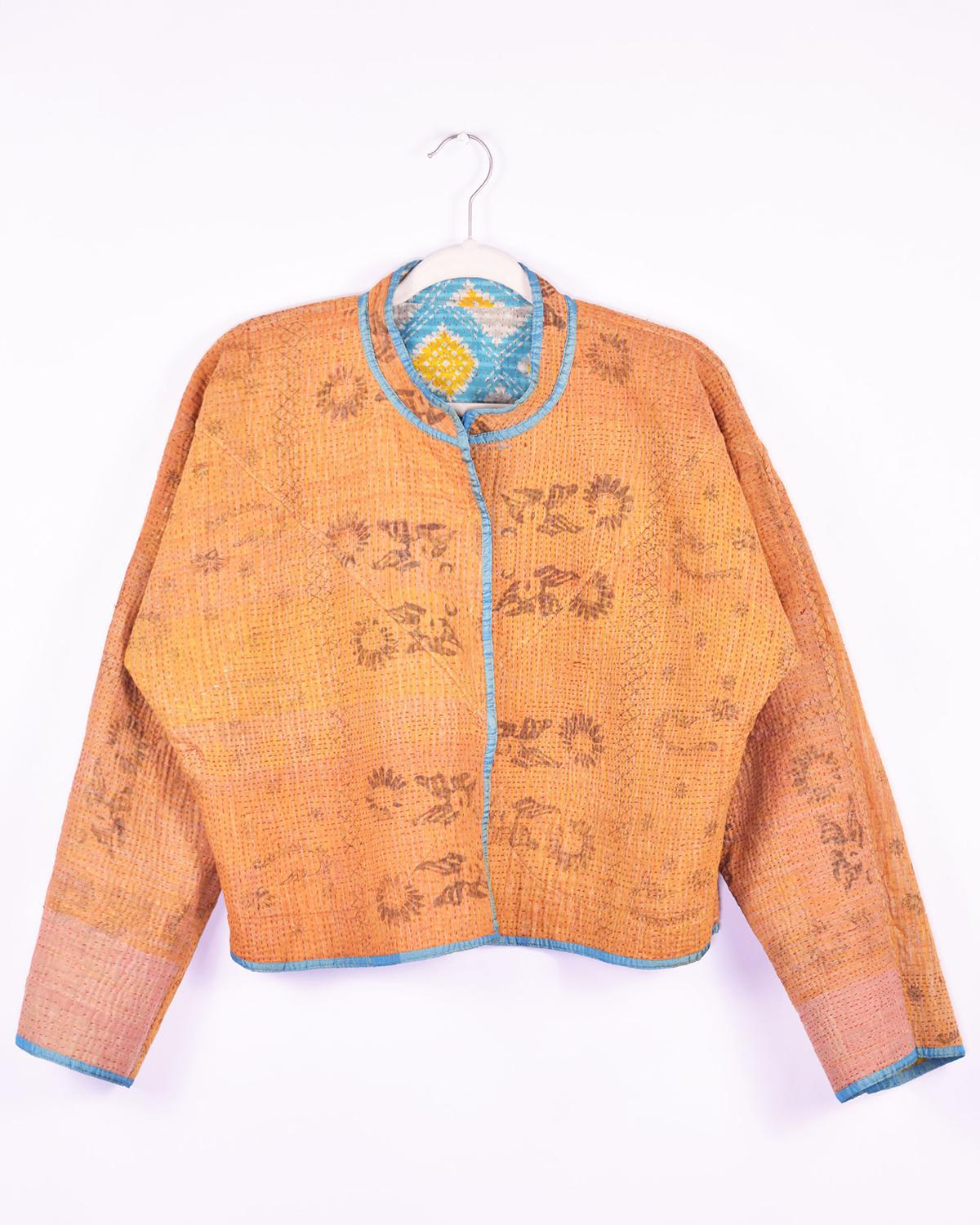 Txtile Sofie Ishani Quilted Reversible Patchwork Kantha Jacket