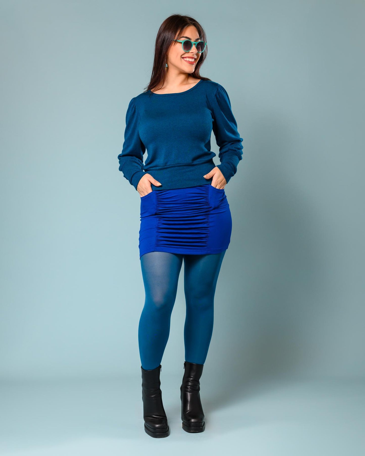 Squasht Violetta Sweater in Sapphire Blue - Size Small