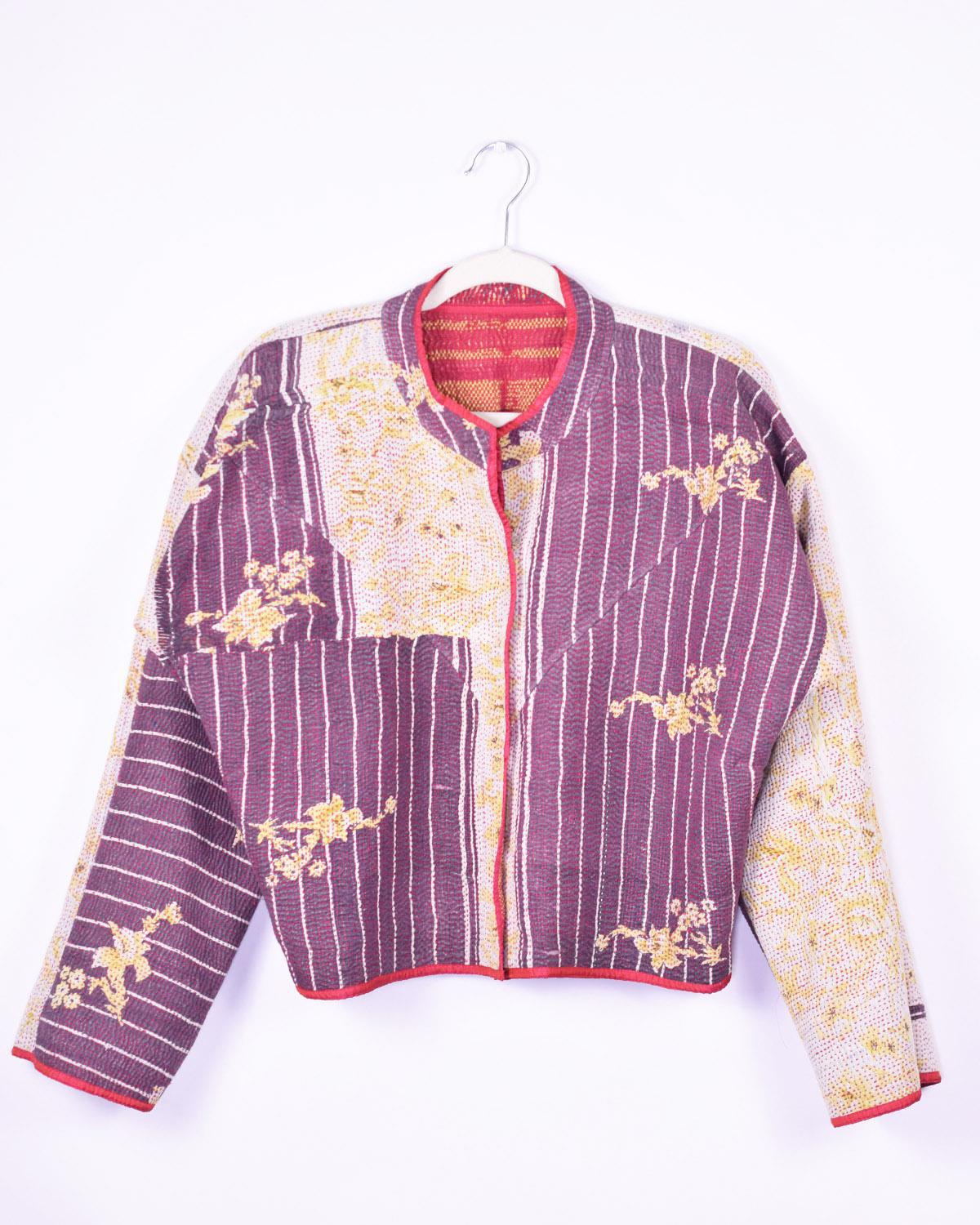 Txtile Sofie Advika Quilted Reversible Patchwork Kantha Jacket