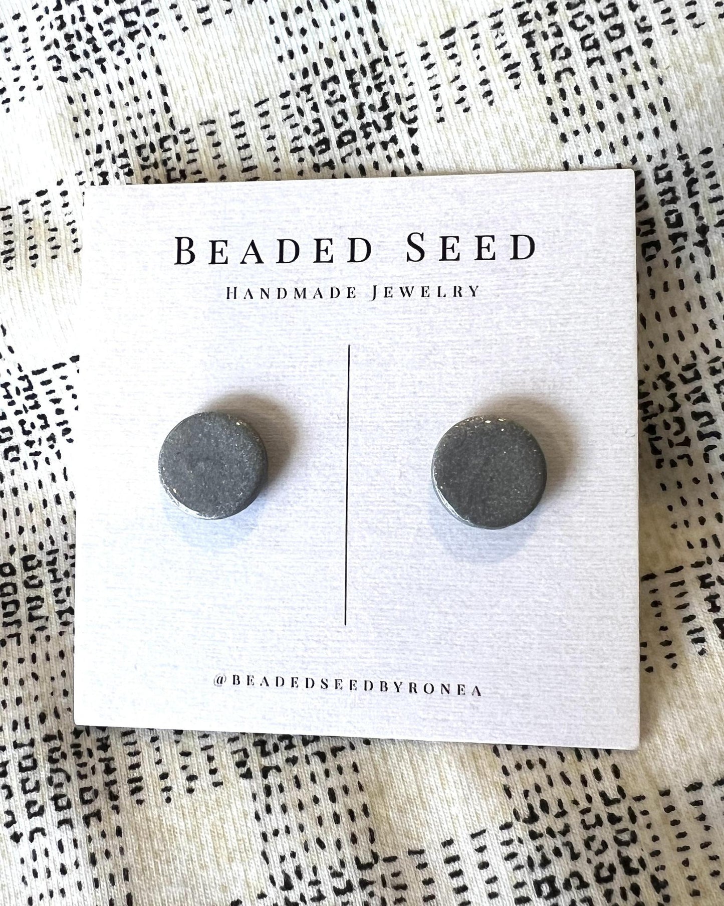 Beaded Seed by Ronea Toby Earrings - Small Studs