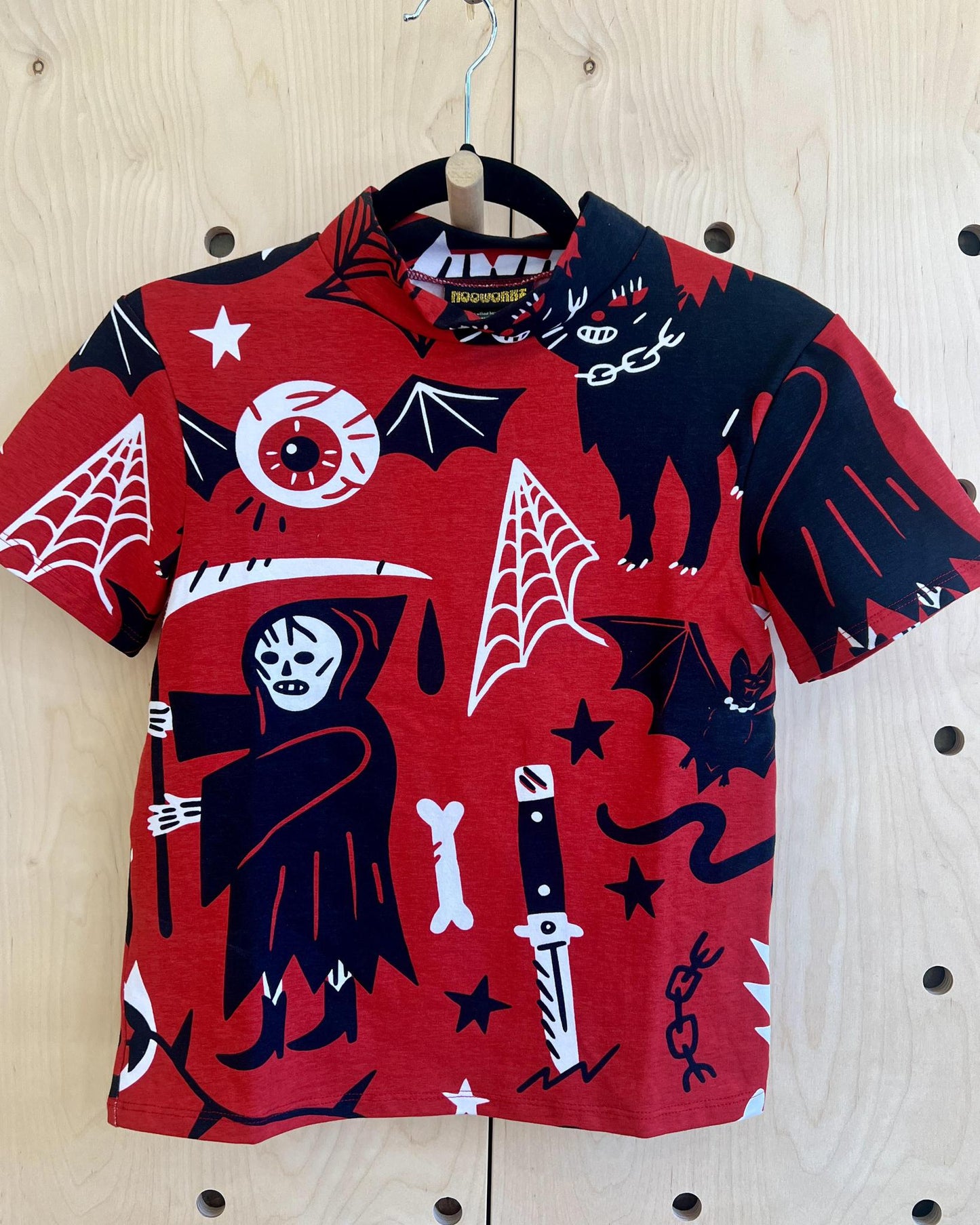 Nooworks Mock Neck Top in Pippa Print - SALE - Last One - Size XL