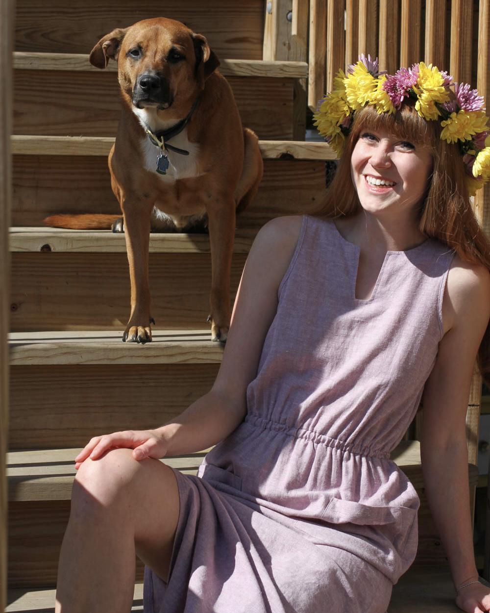 Wulfka Leah Hemp Maxi Dress - Orchid - SALE - Last One - Size Medium