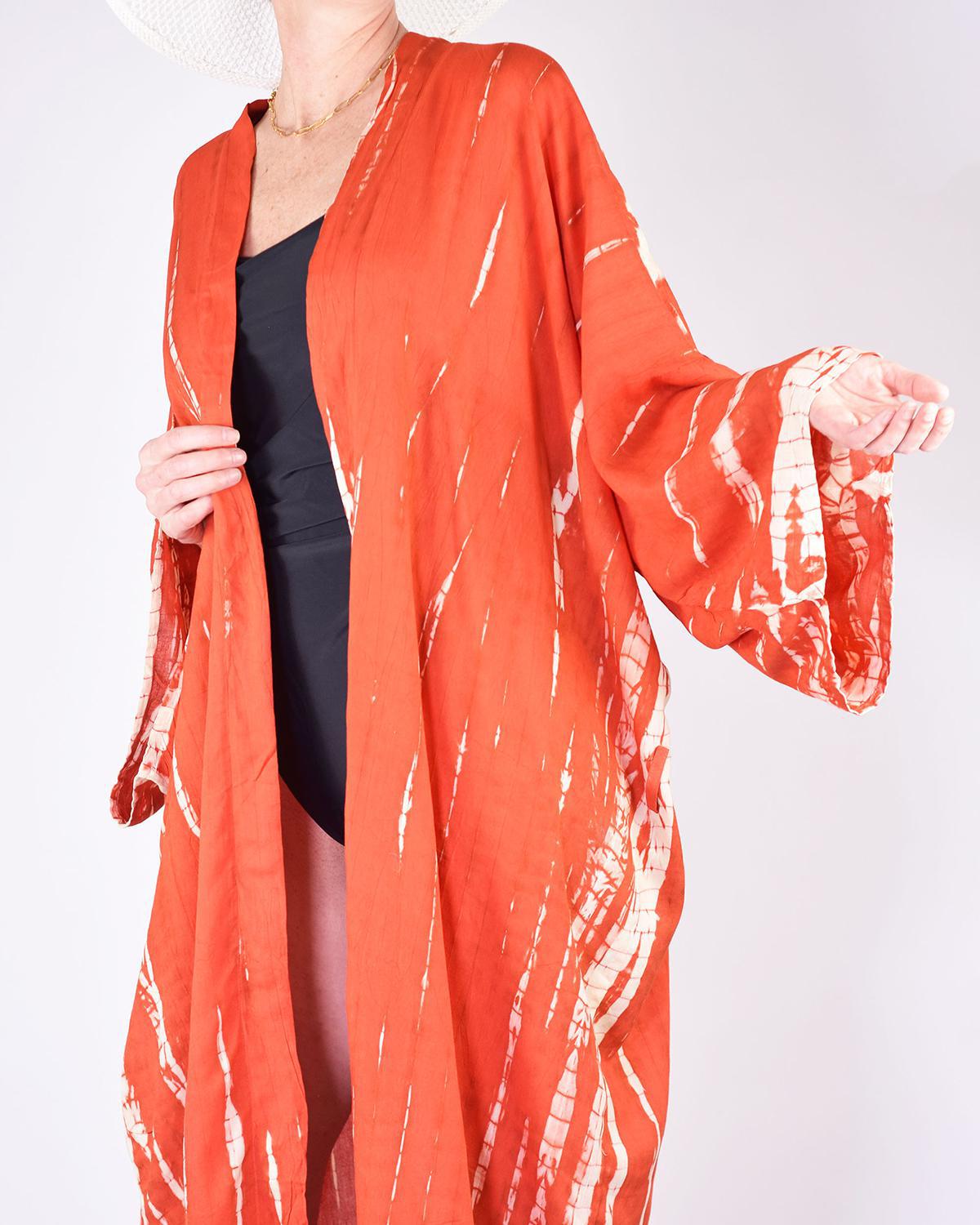 Txtile Tie Dye Kimono/Cover Up - Poppy