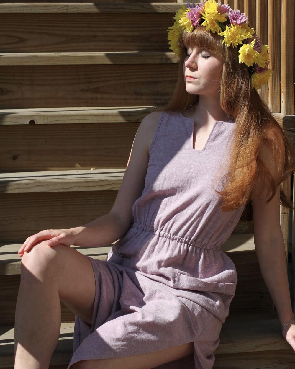 Wulfka Leah Hemp Maxi Dress - Orchid - SALE - Last One - Size Medium
