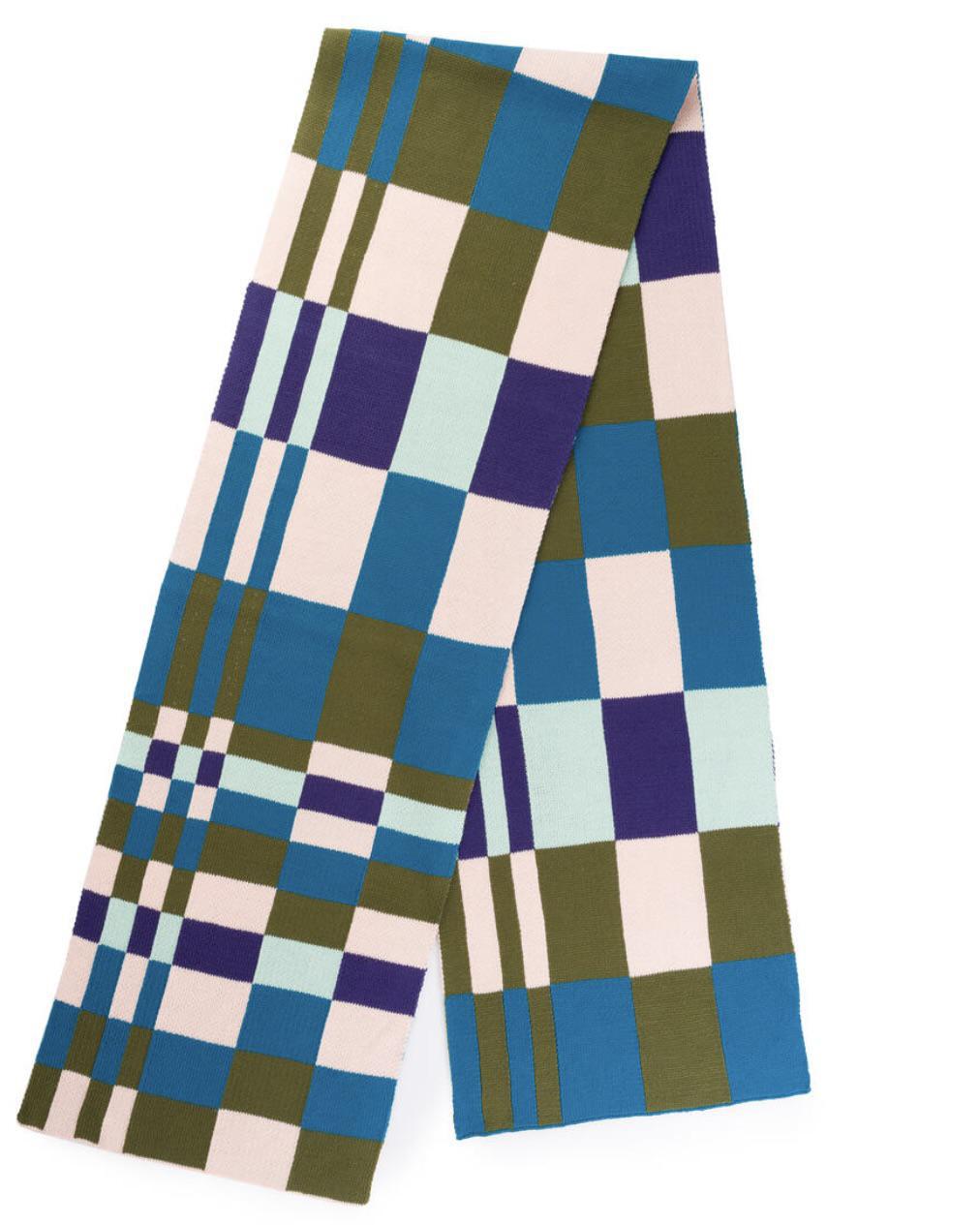 Verloop Tiles Big Scarf in Blush Teal