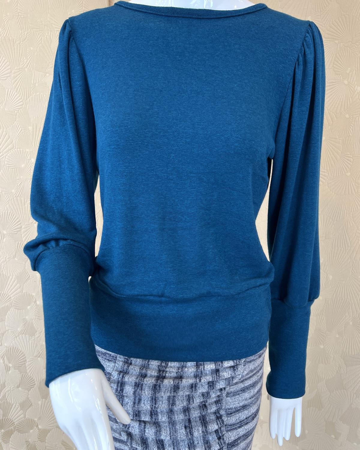 Squasht Violetta Sweater in Sapphire Blue - Size Small