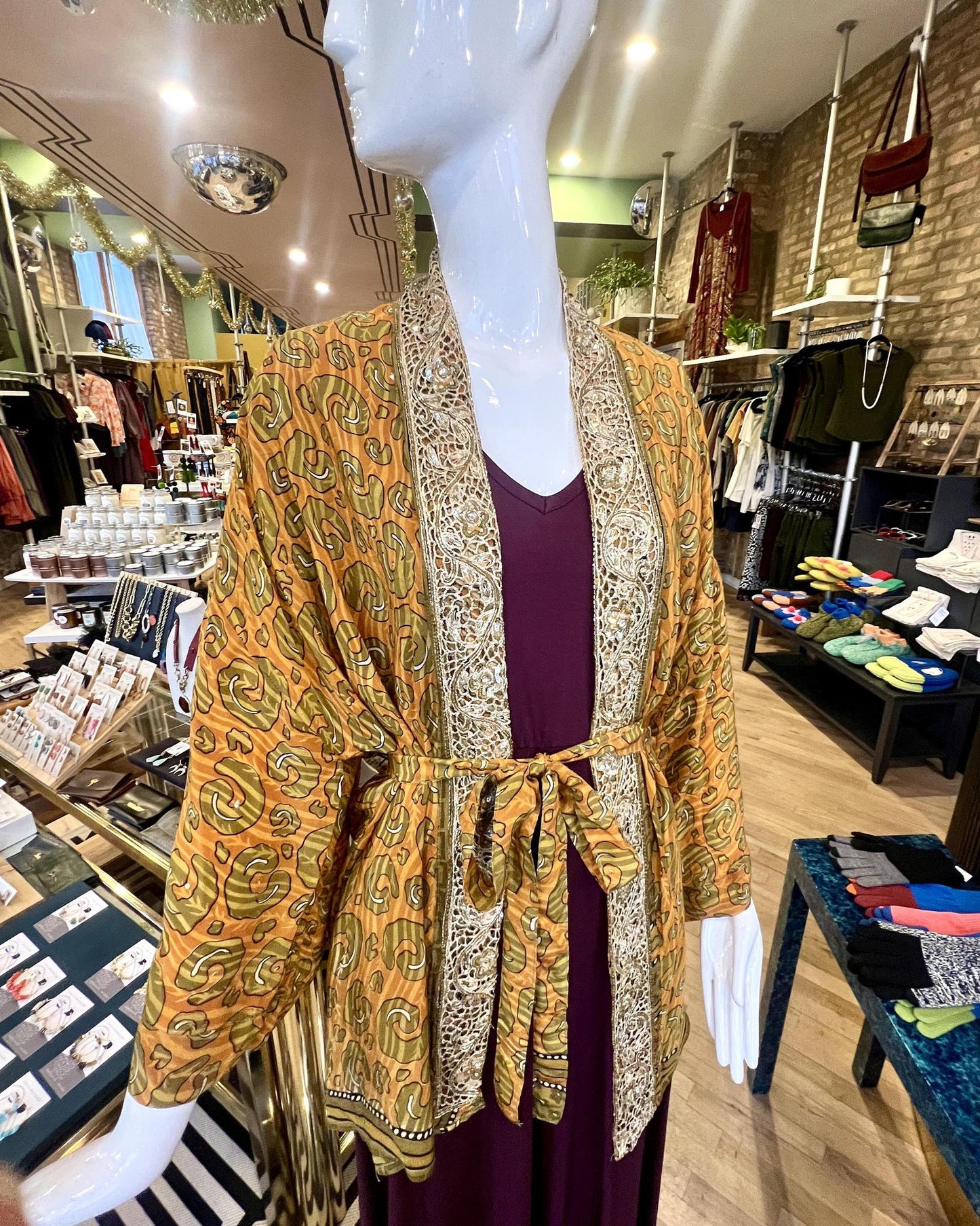 Indie Ella Ashoka Silk Robe in Queen Jaguar
