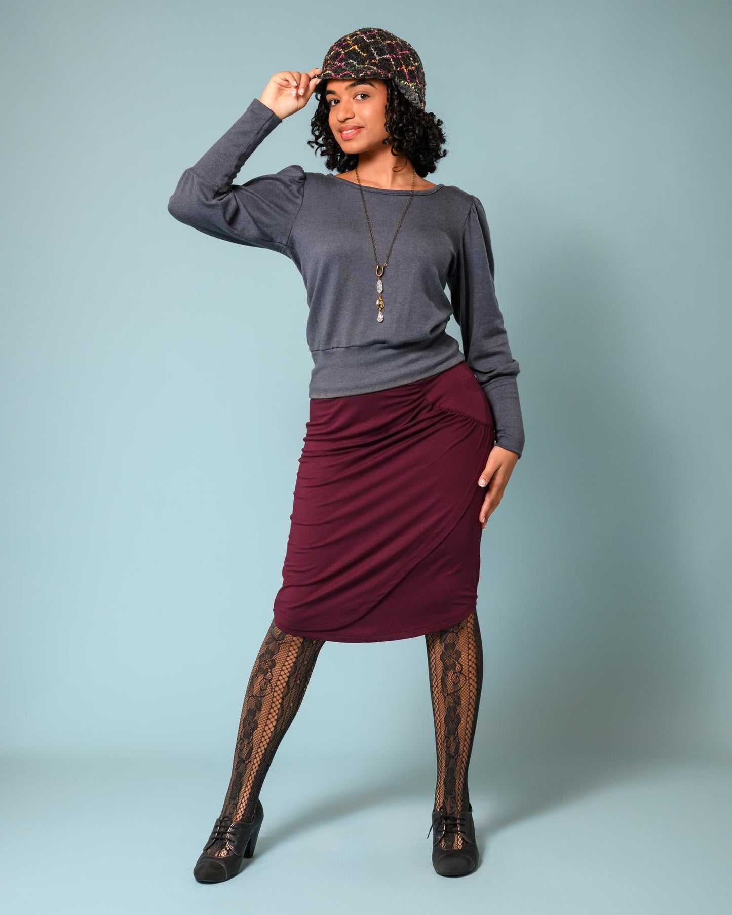 Squasht Violetta Sweater in Steel Gray