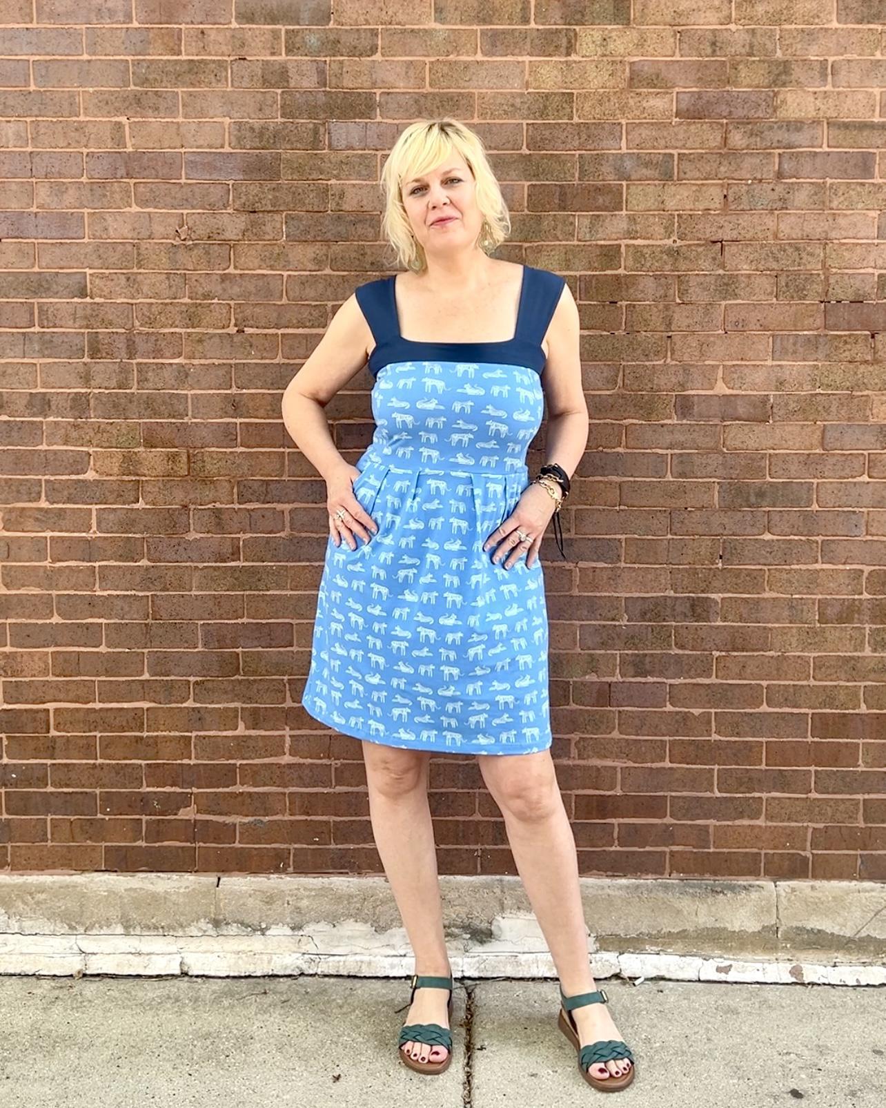 Squasht Wide Strap Dress in Big Cats Print - SALE - Small, Large, 2XL
