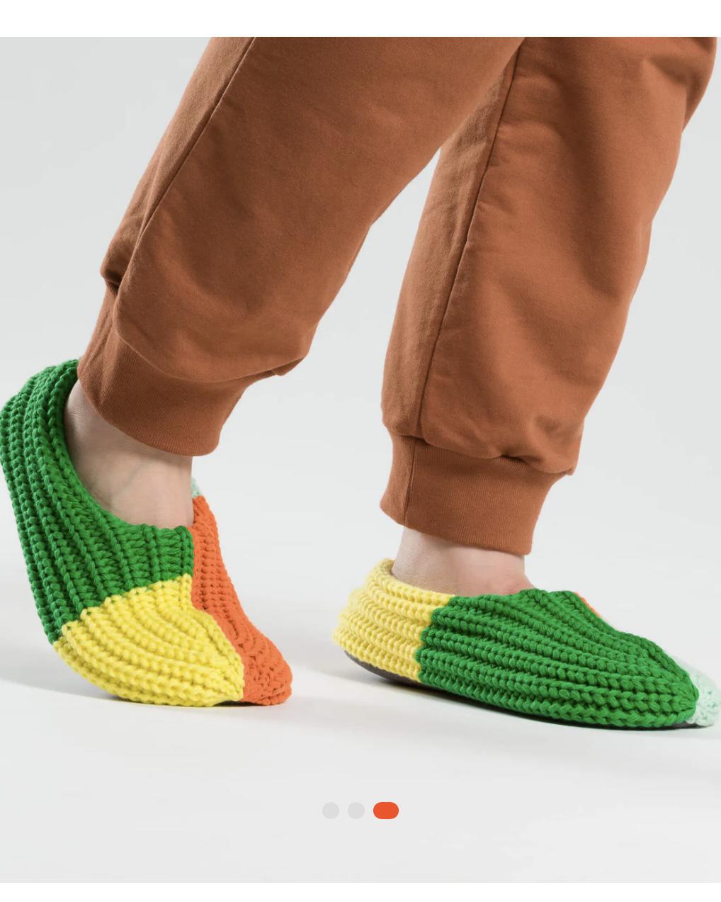 Verloop Quattro Rib Slippers in Flame Jade