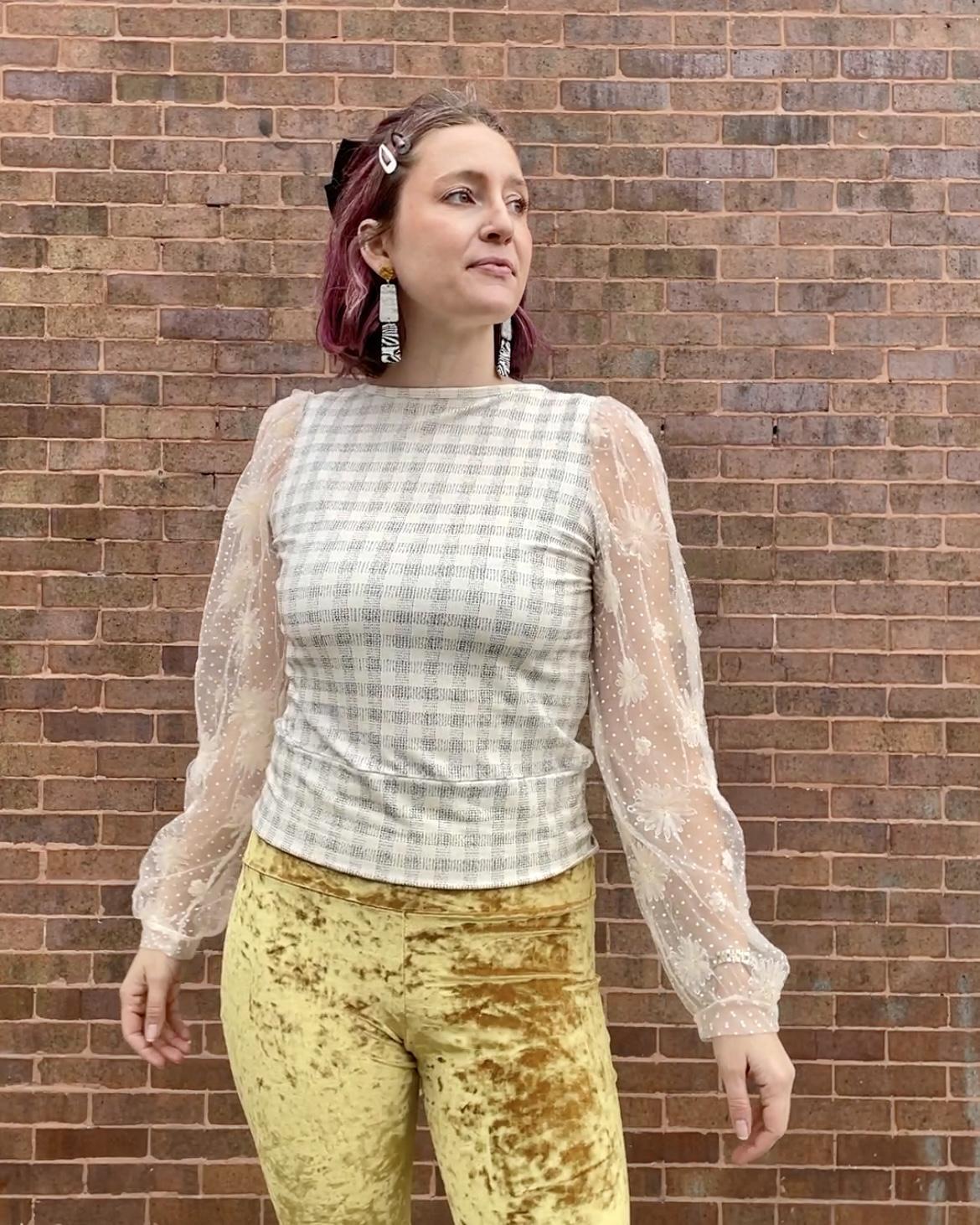 Squasht Lexi Lace Sleeve Top in Winter White - SALE - Small, XL - FINAL SALE