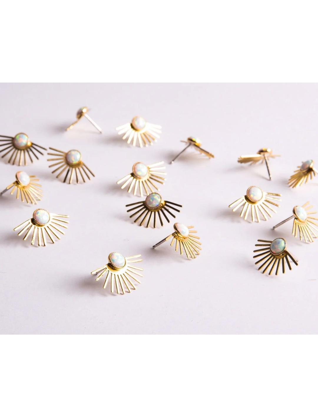 Michelle Starbuck Opal Beam Studs