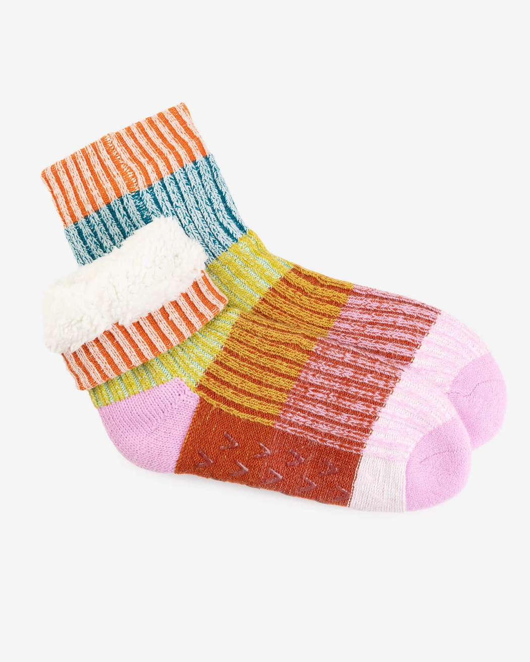 Verloop Mosaic House Socks in Rust Lilac