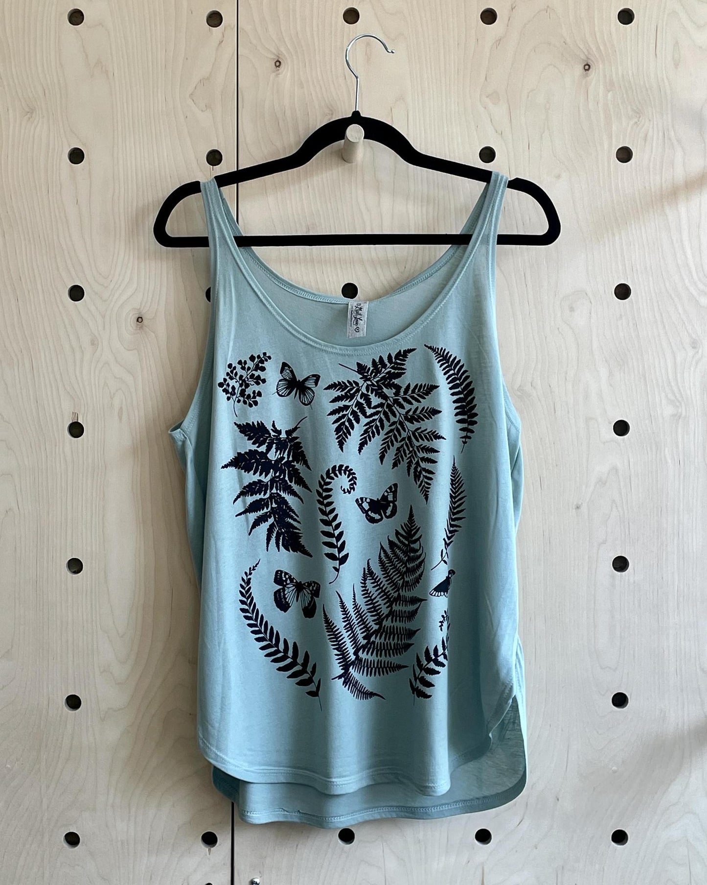 Mad Love Seafoam Tank with Butterflies and Ferns