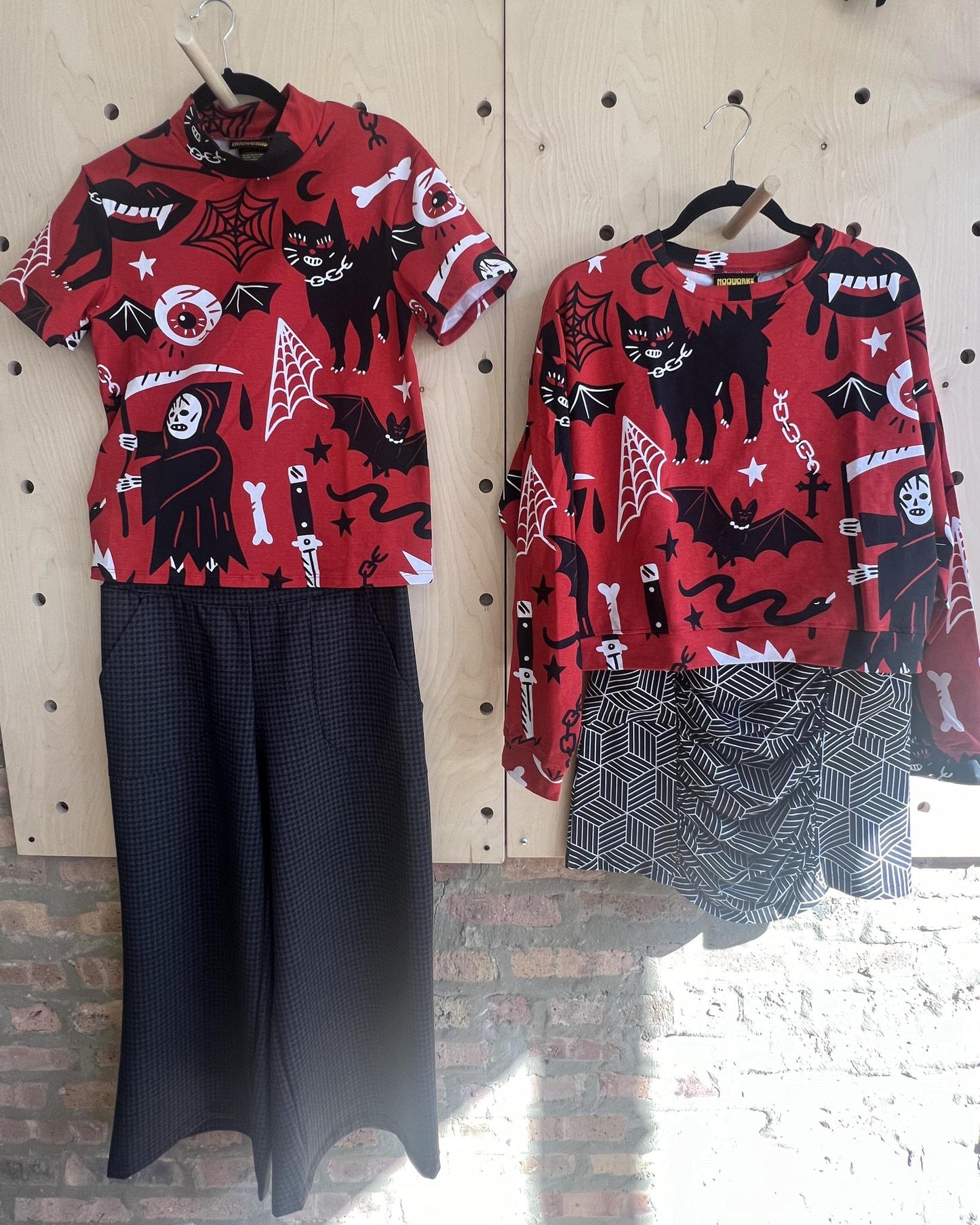 Nooworks Mock Neck Top in Pippa Print - SALE - Last One - Size XL