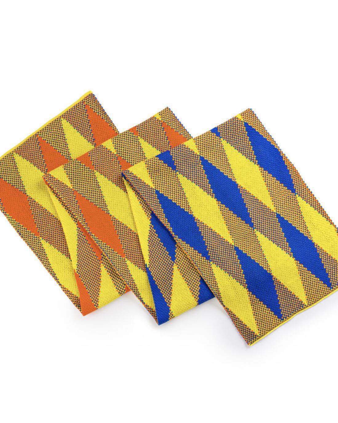 Verloop Argyle Big Scarf Yellow Cobalt