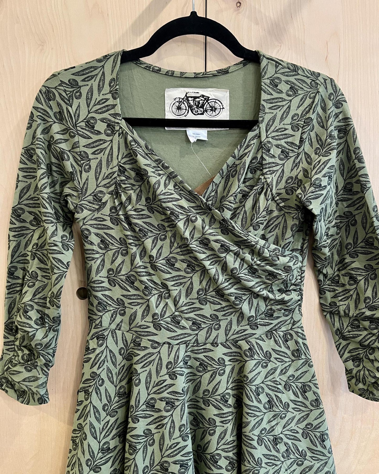 Effie's Heart Colleen Dress in Olive Print