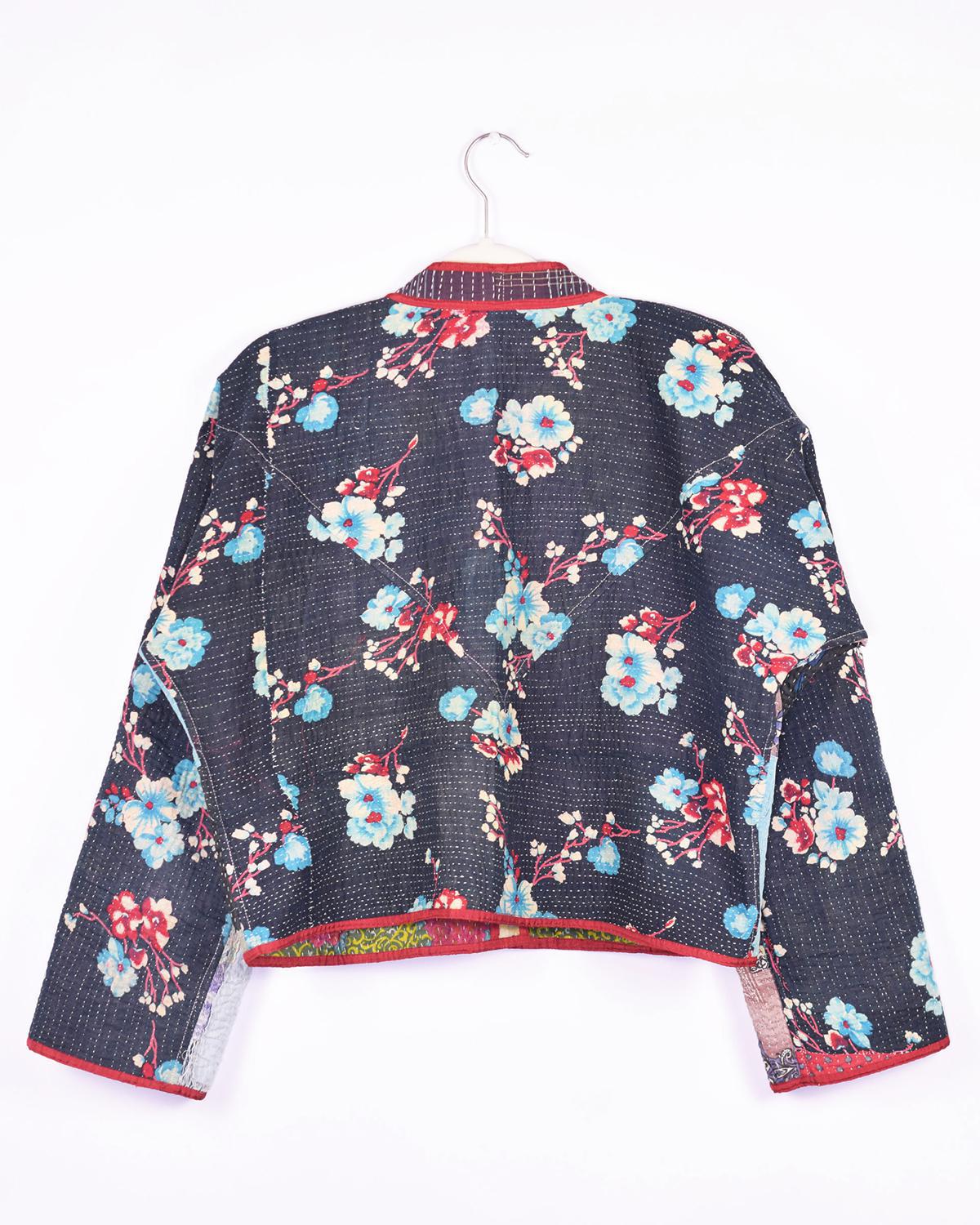 Txtile Sofie Advika Quilted Reversible Patchwork Kantha Jacket