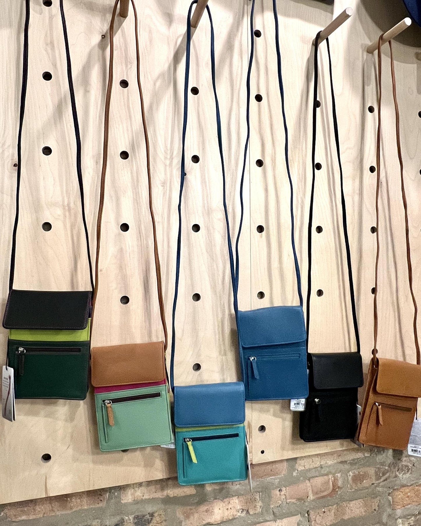 ili Leather Organizer on a String - Citrus Multi