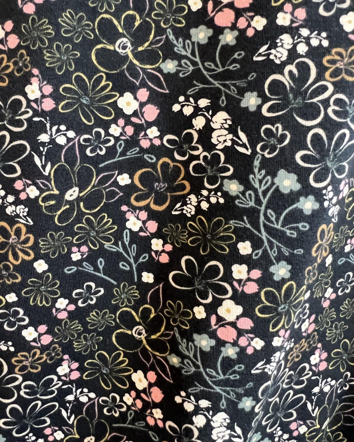 Squasht Banded Tee in Midnight Ditsy Floral Print