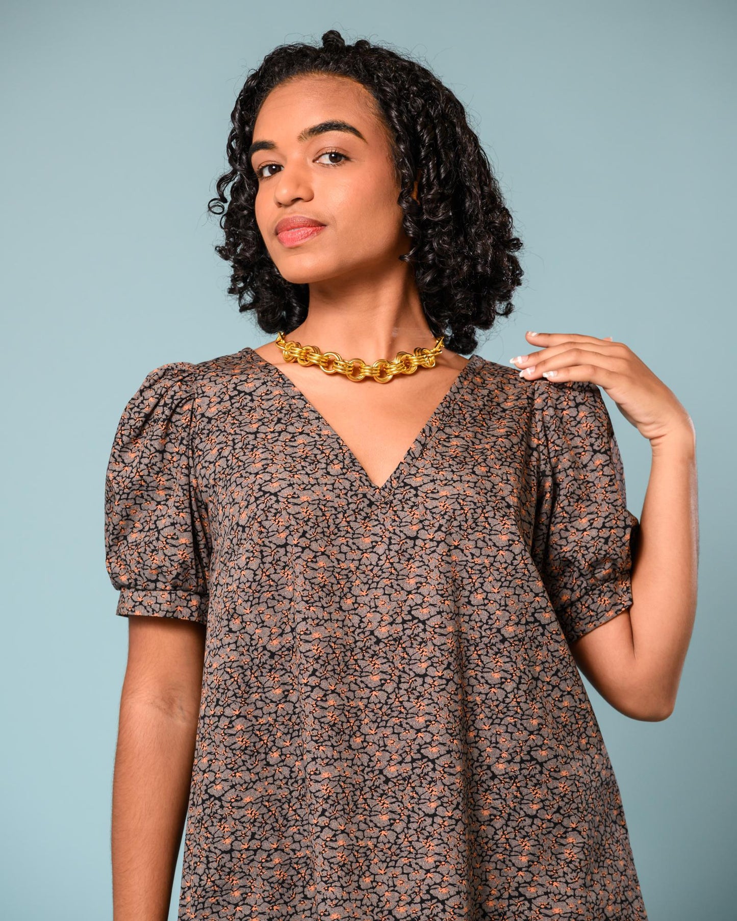 Squasht Winifred Shift Dress in Efflorescent Lava