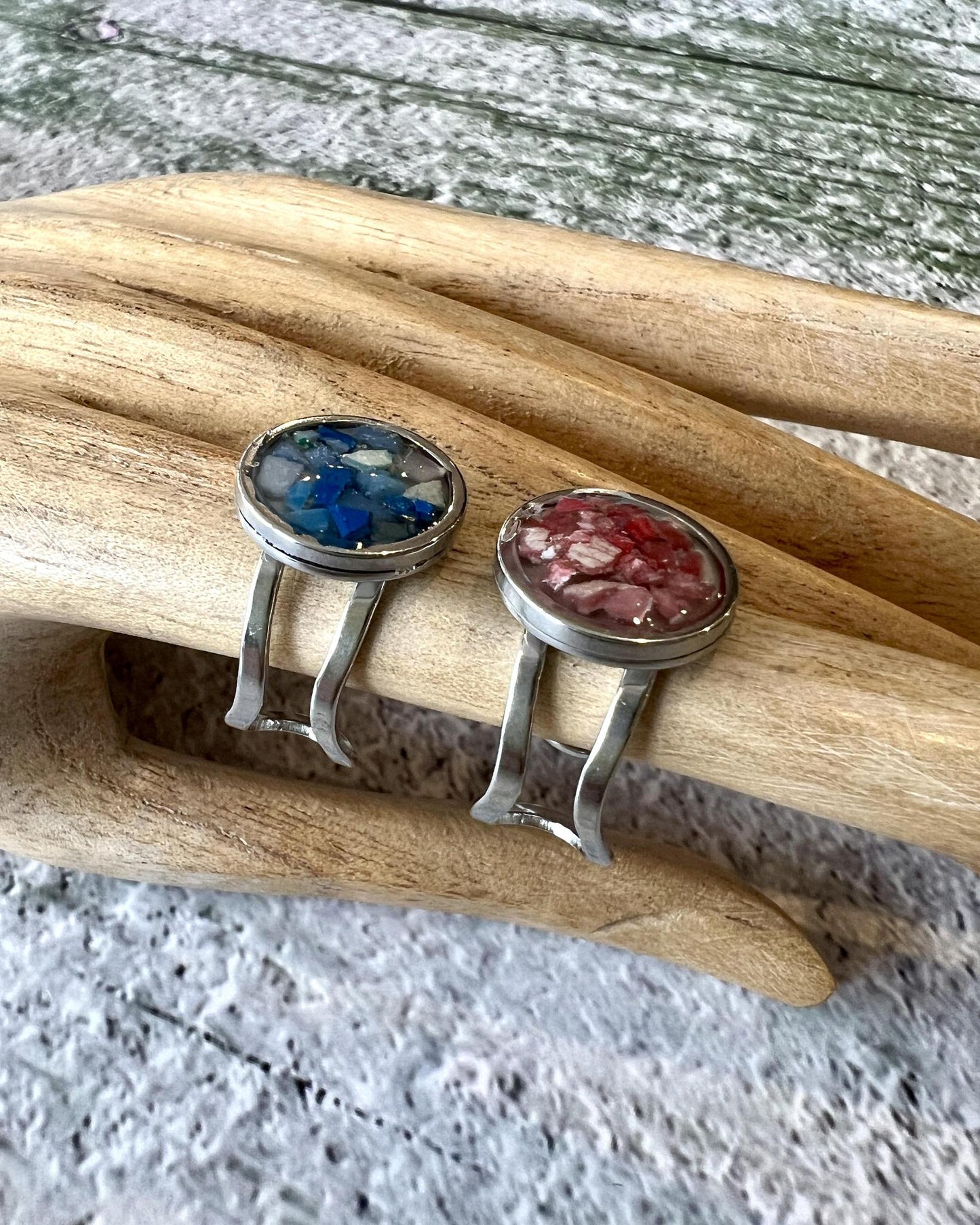 Plastic Beach Collections - Adjustable Silver Ring - Opakapaka