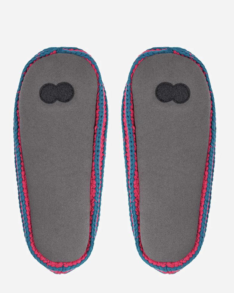 Verloop Chevron Bootie Slippers Golden Olive Navy