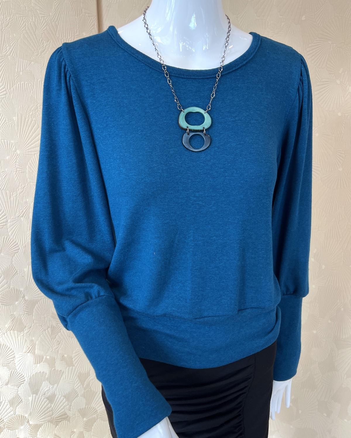 Squasht Violetta Sweater in Sapphire Blue - Size Small
