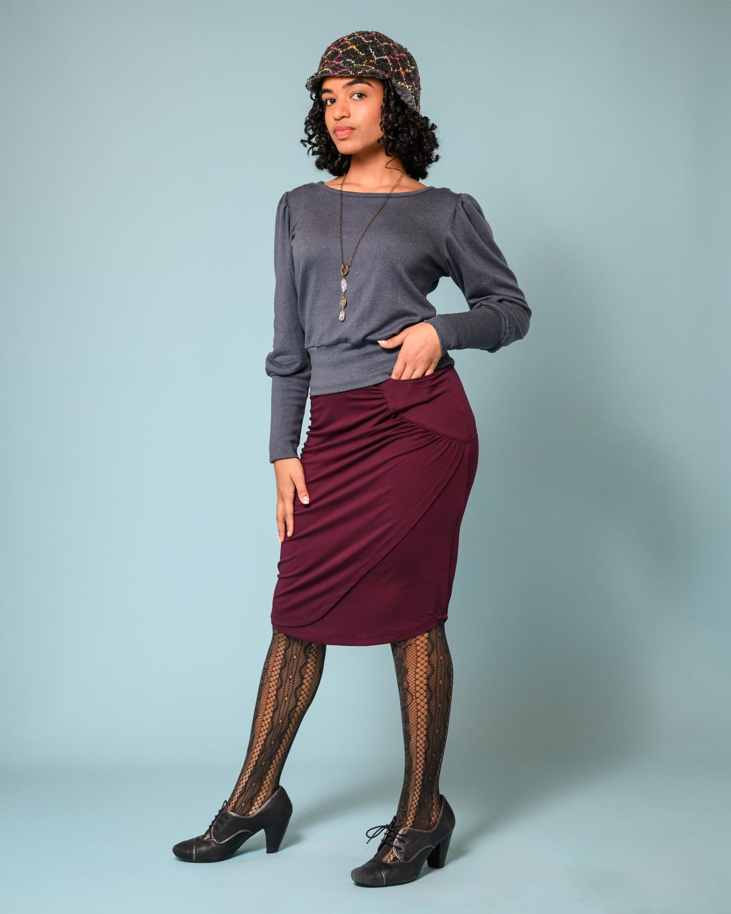 Squasht Valentina Skirt in Merlot