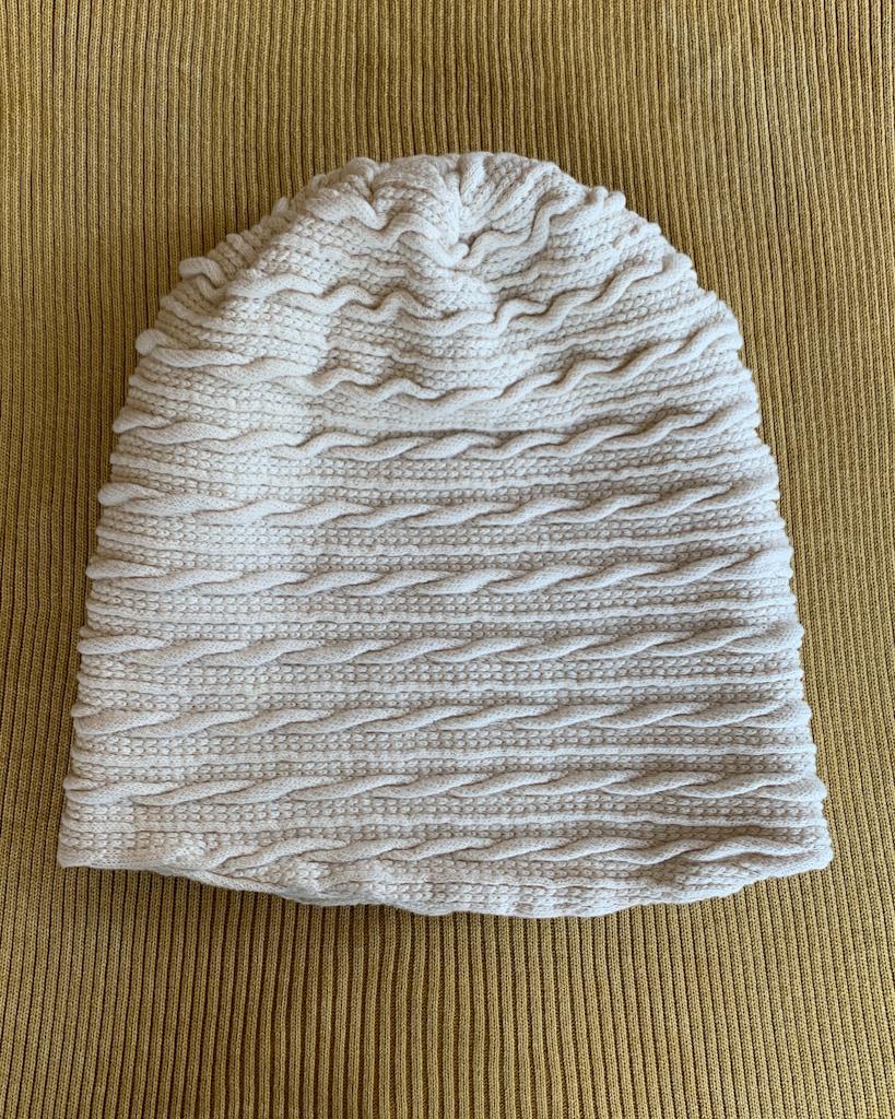 Squasht Dreamy Beanie in Vanilla Cream Cable Knit - SALE