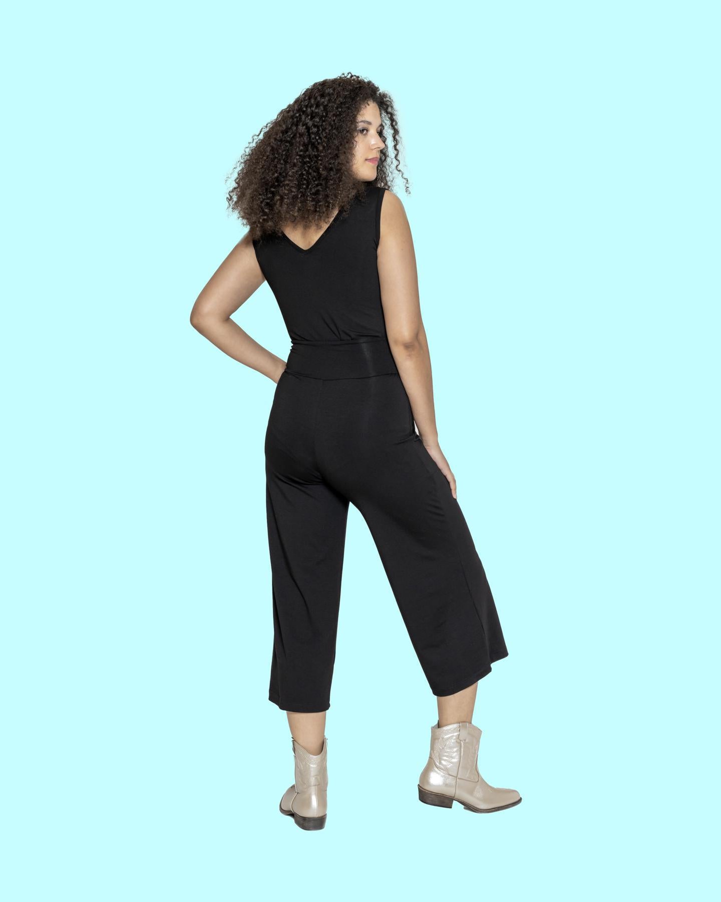 Squasht Jumpsuit in Solid Black