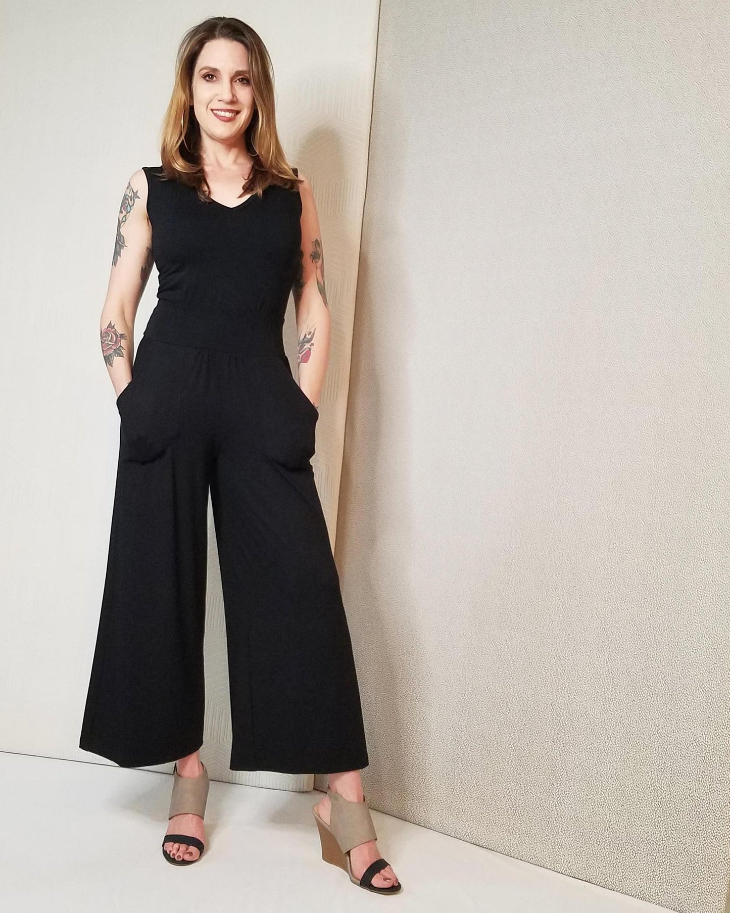 Squasht Jumpsuit in Solid Black