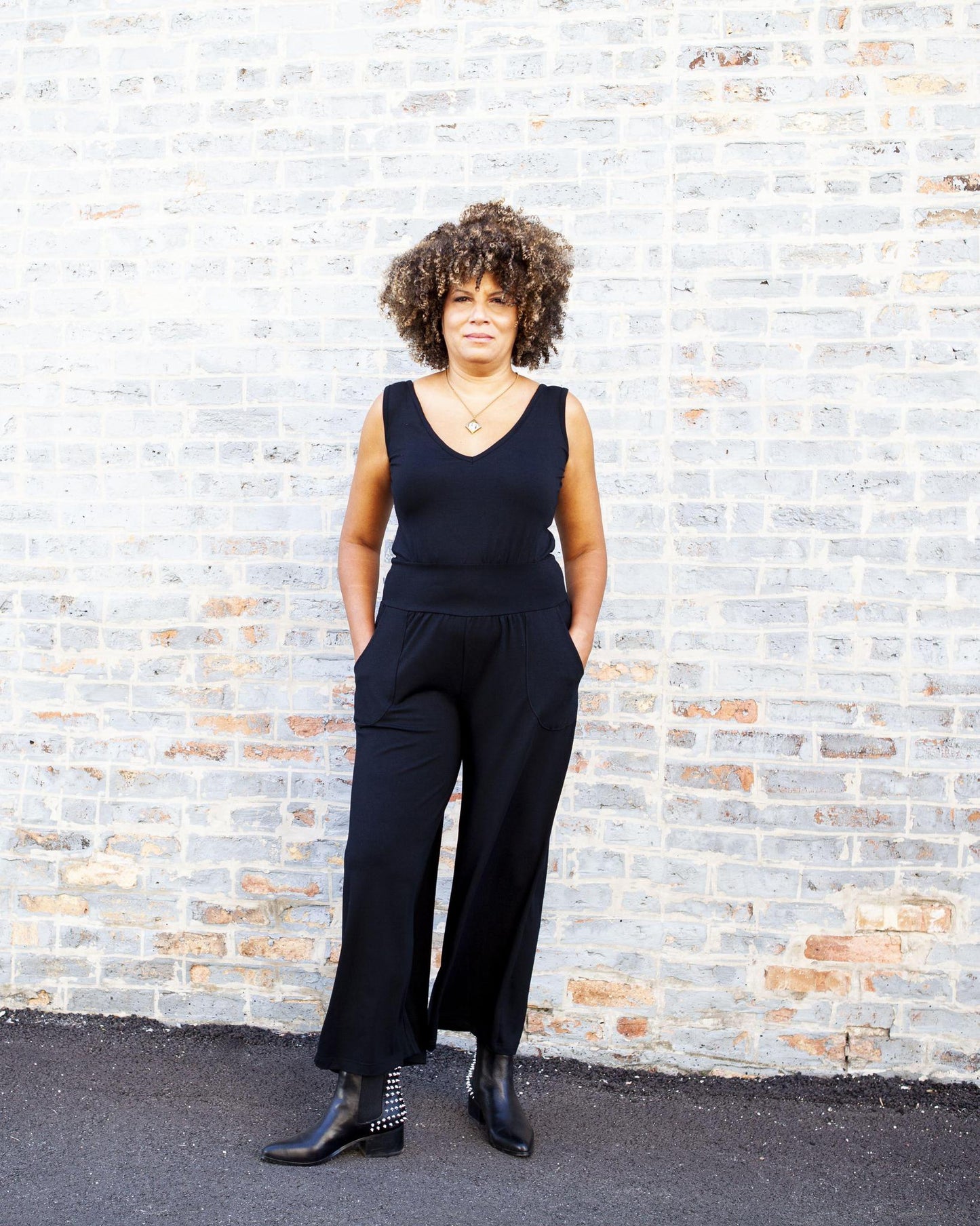 Squasht Jumpsuit in Solid Black