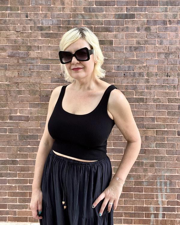 KD Designs Deb Crop in Black