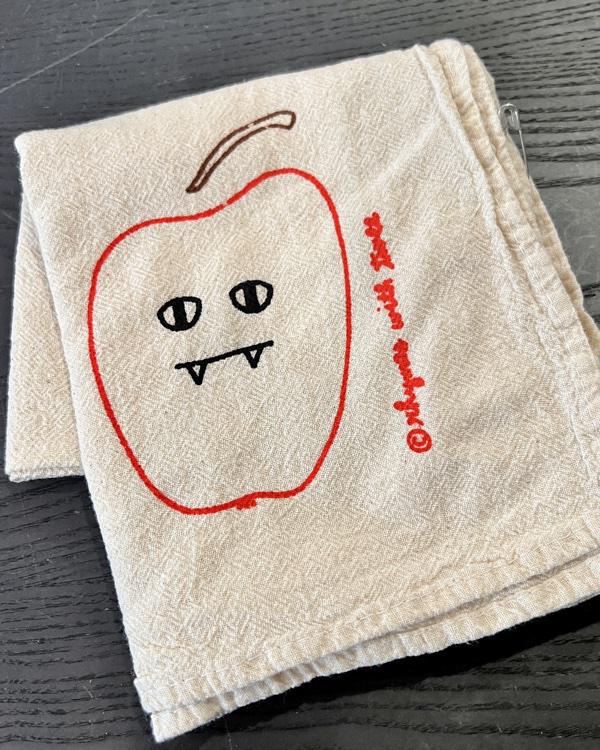 Rhymes with Twee Fanged Fruit Tea Towel - Crispin Apple