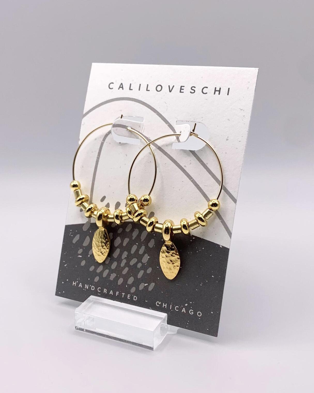 caliLOVESchi 14k Gold Hoops - Golden Aura