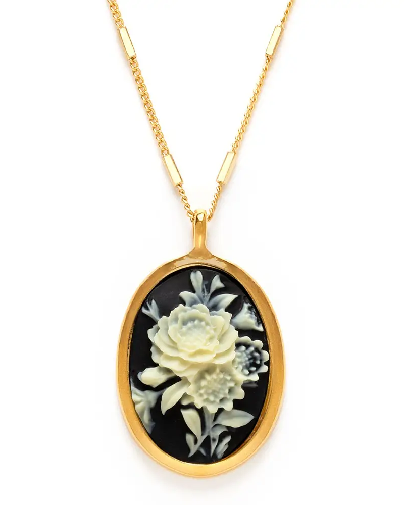 Amano Studio Gothic Rose Vintage Cameo Necklace
