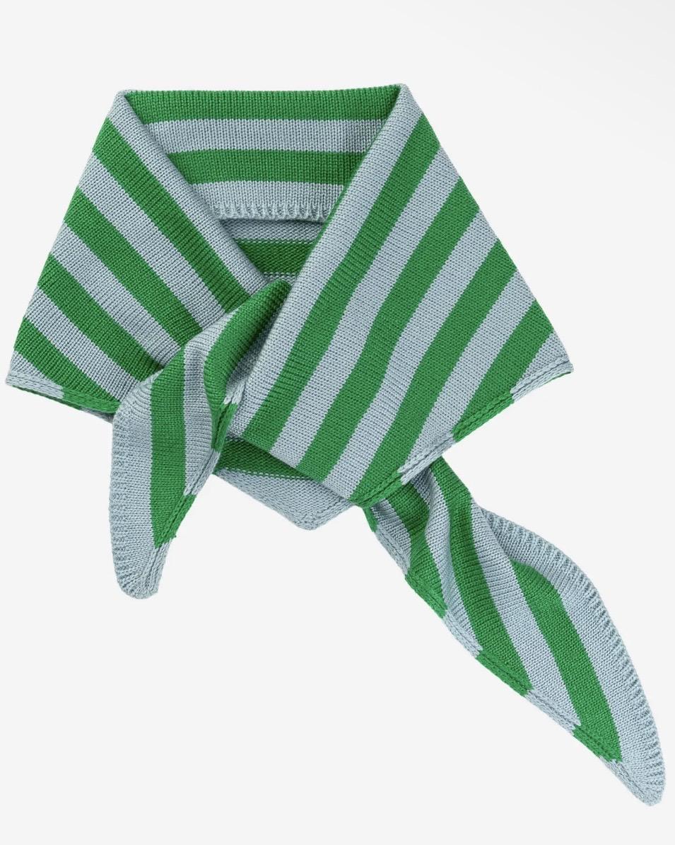 Verloop Simple Stripe Triangle Scarf in Kelly Stone Blue