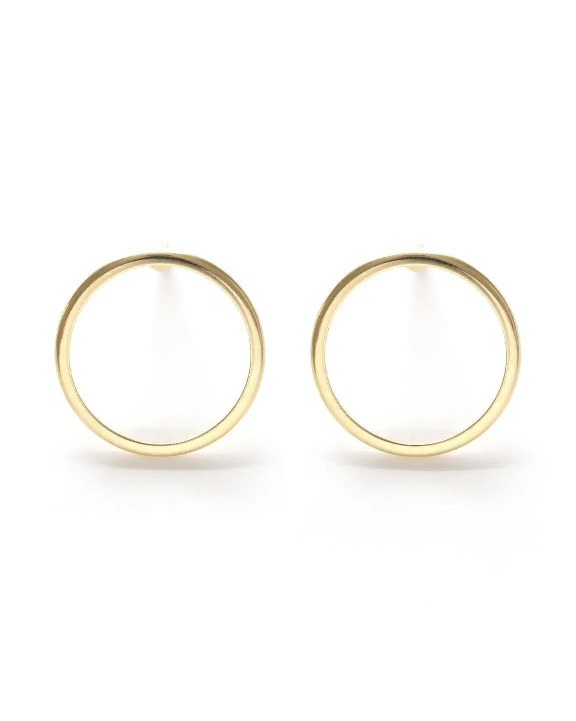 Amano Studio Modern Circle Studs in 24k Gold Plate