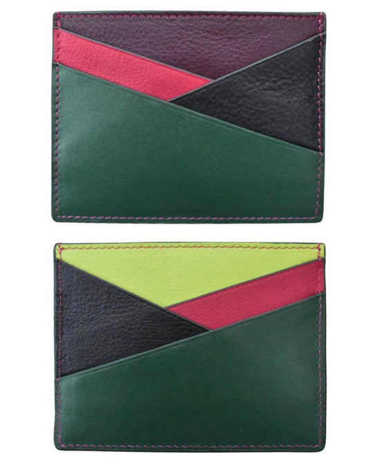 ili Asymetric Card Case in Forest Multi