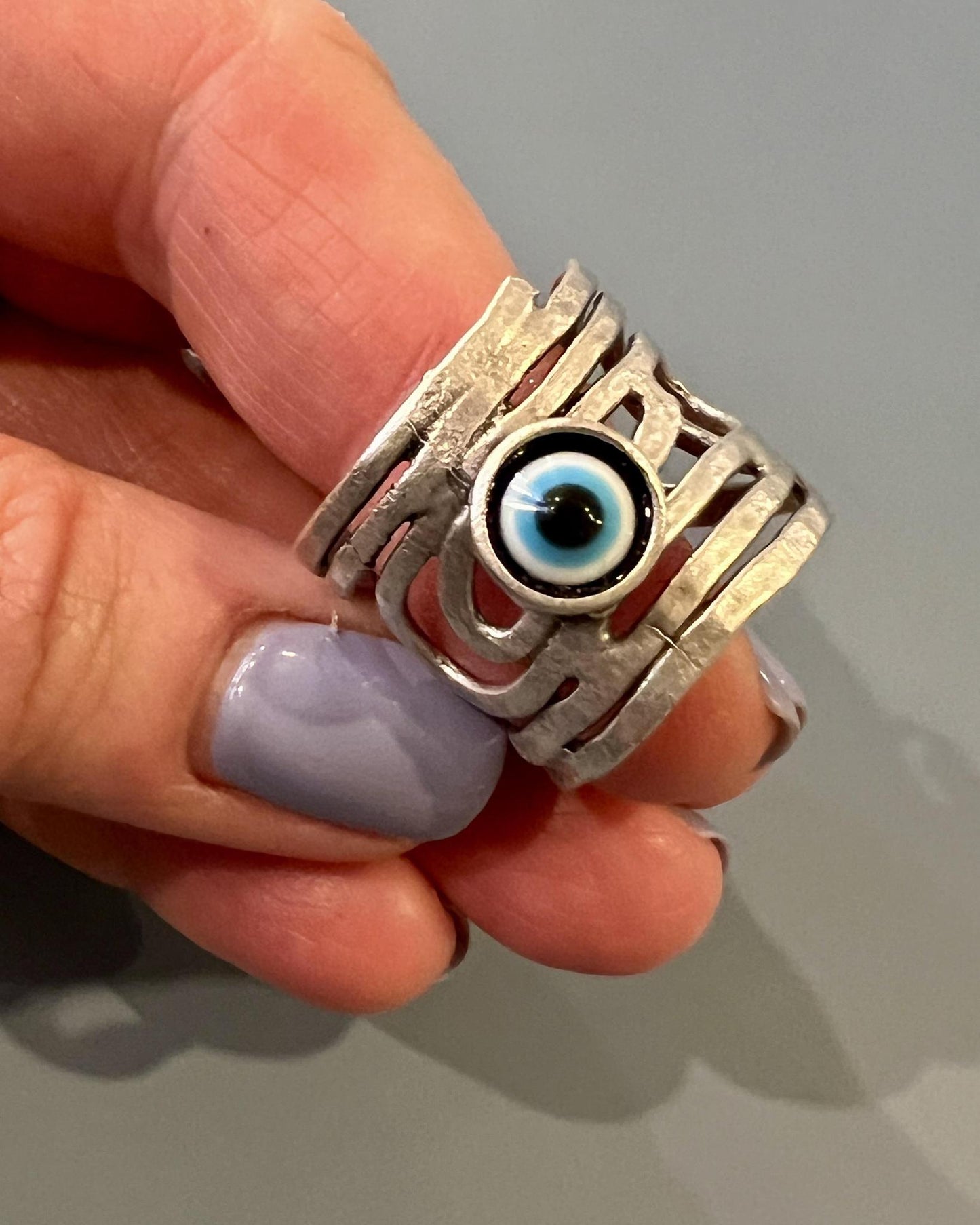 Pajaro Negro Evil Eye Ring