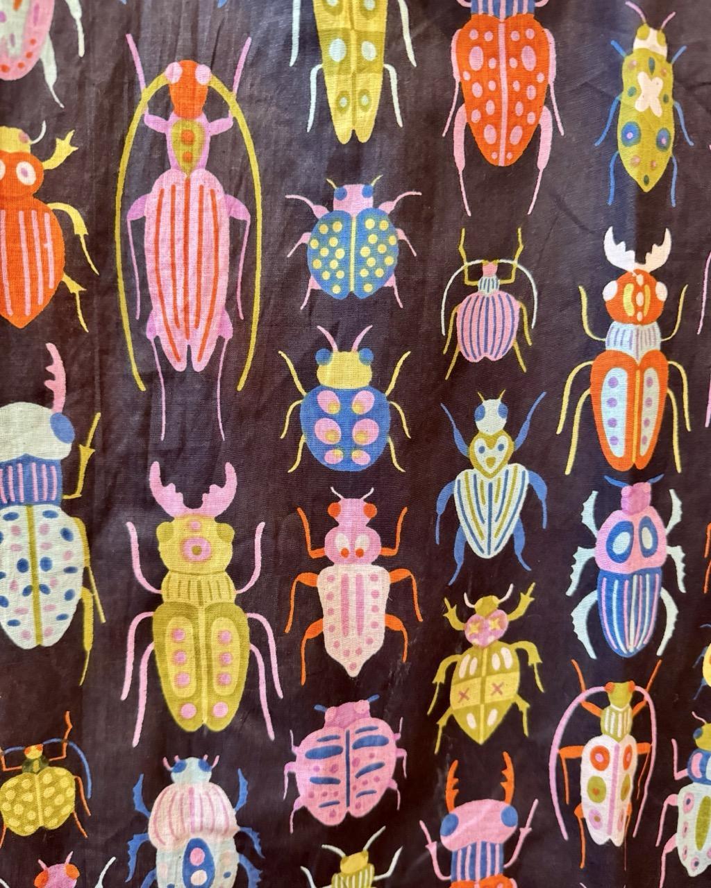 Squasht Charlotte Dress in Black Bugs