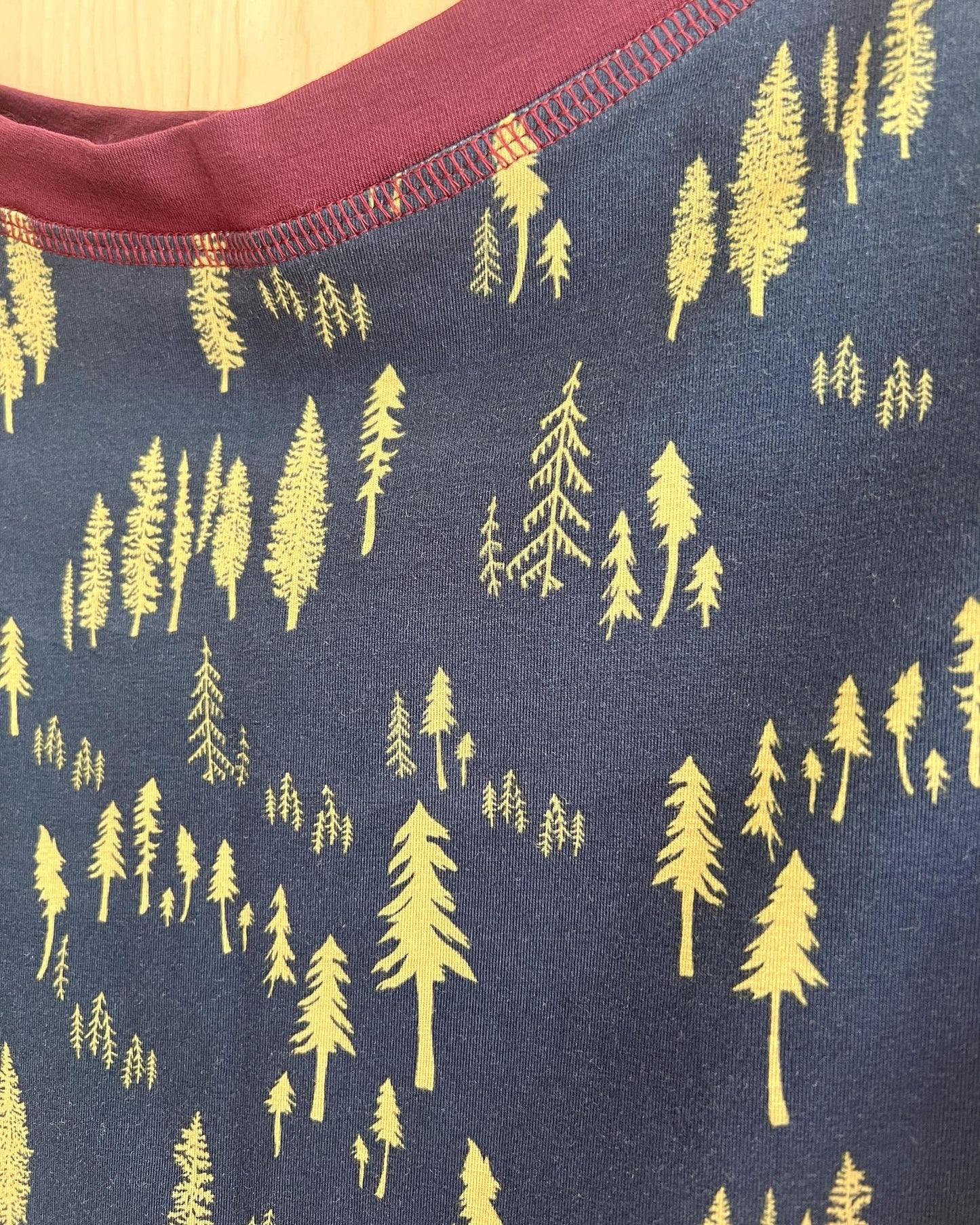 Squasht Long Sleeve Croppish Top in Midnight Forest