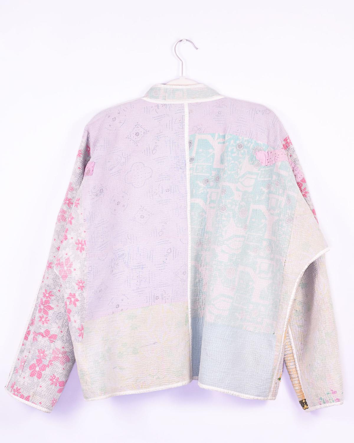 Txtile Charlie Diya Quilted Reversible Patchwork Kantha Jacket