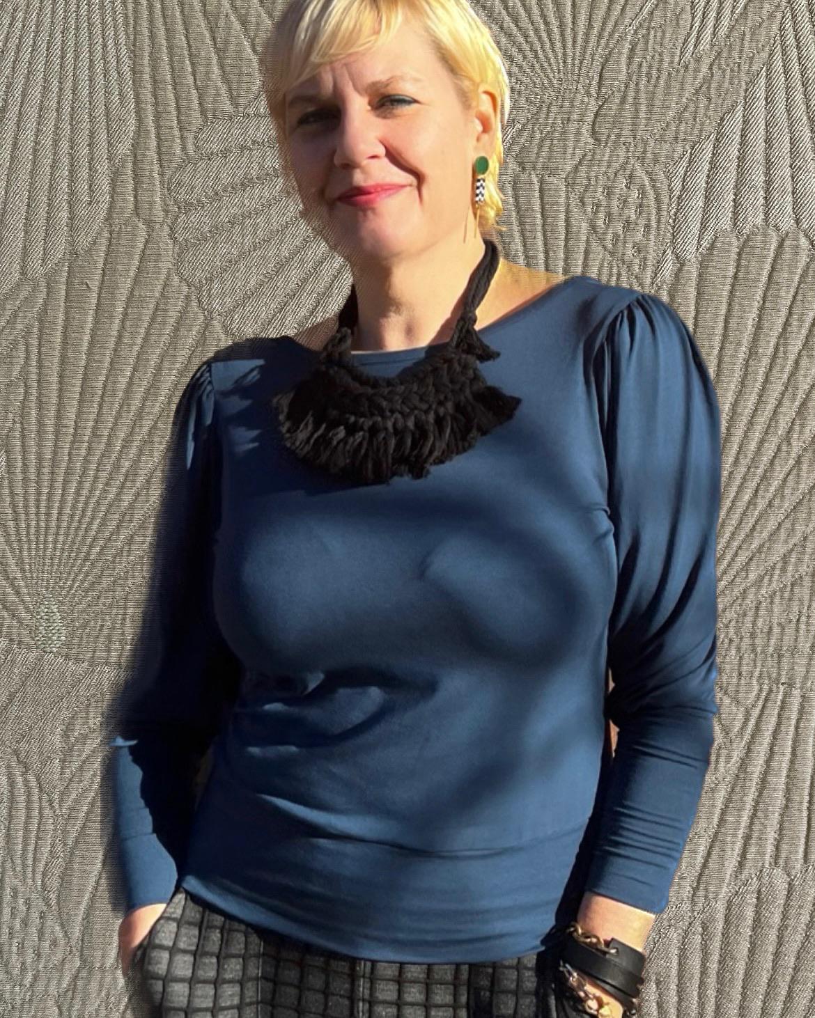 Squasht Debbie Top in Sapphire Blue