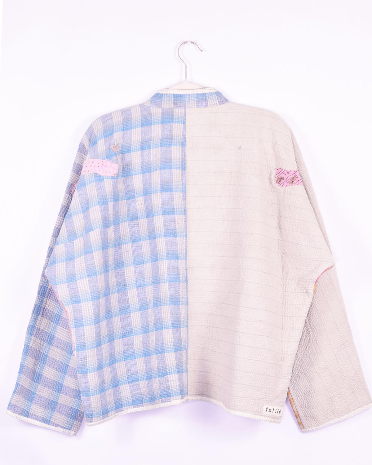 Txtile Charlie Diya Quilted Reversible Patchwork Kantha Jacket