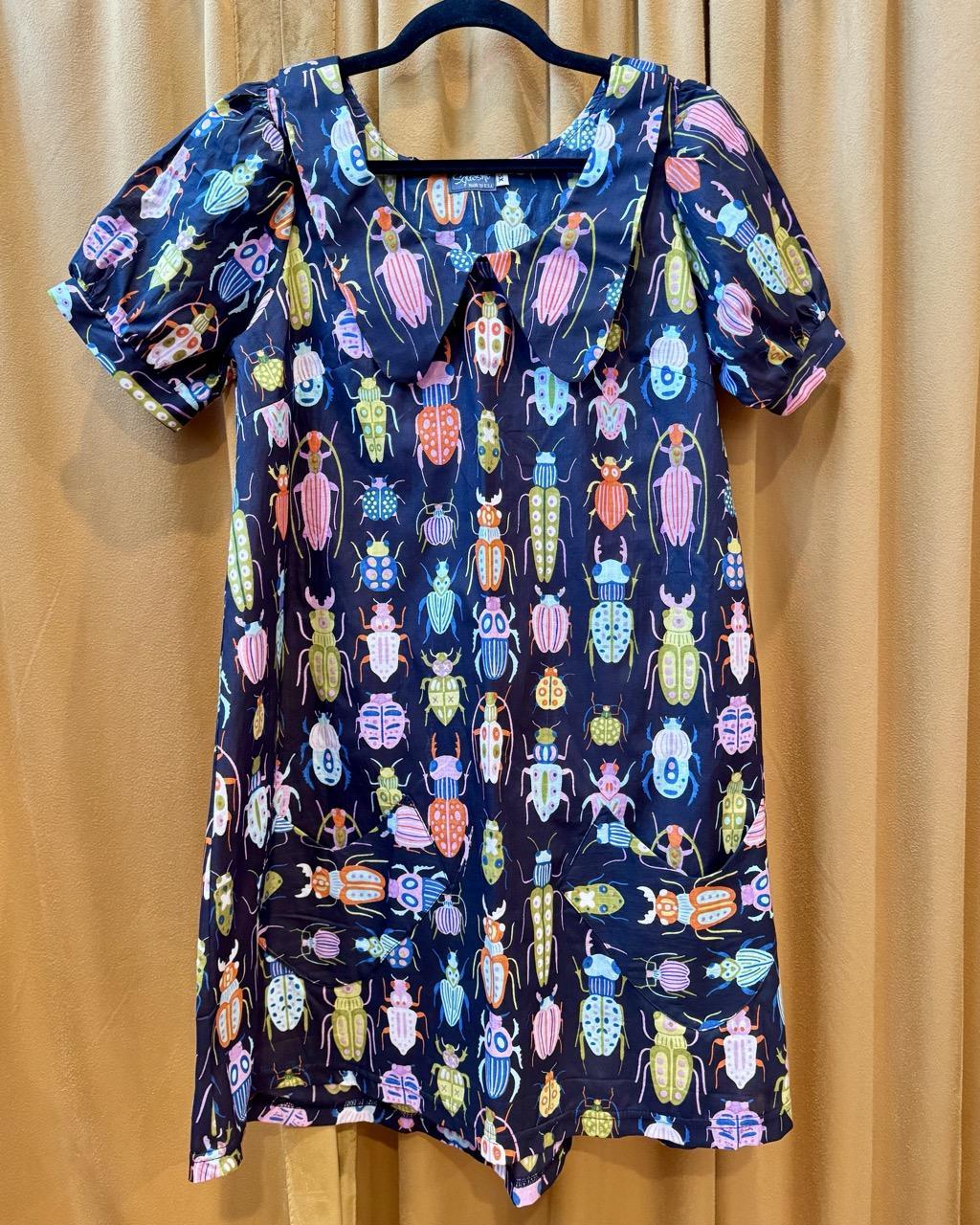 Squasht Charlotte Dress in Black Bugs
