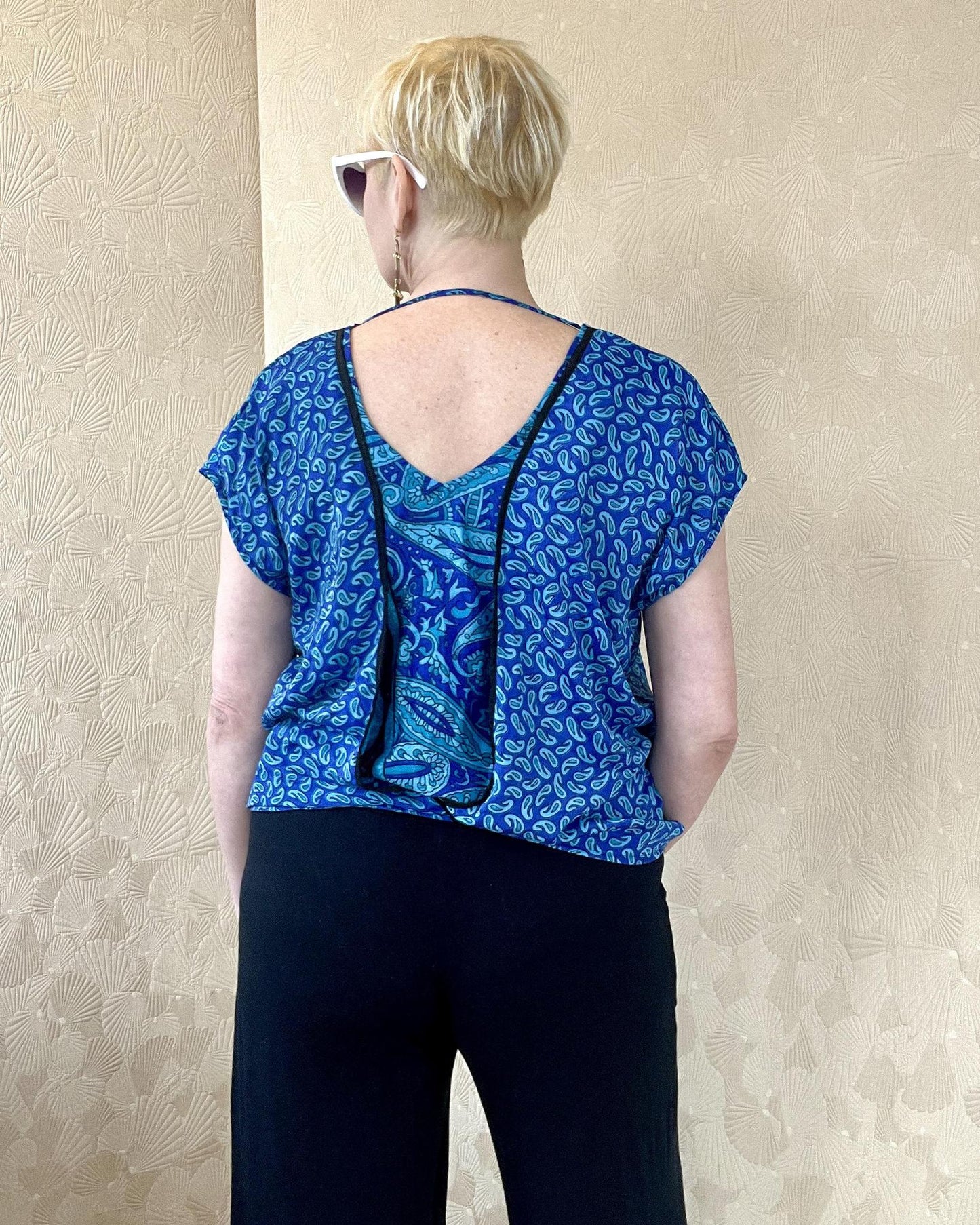 Indie Ella Zahara Reversible Silk Top in Ganga