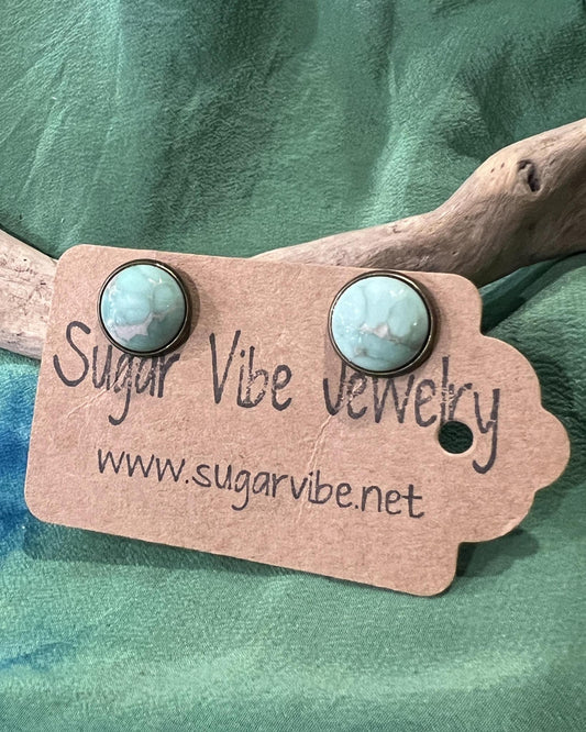 Sugar Vibe Variscite Stud Earrings